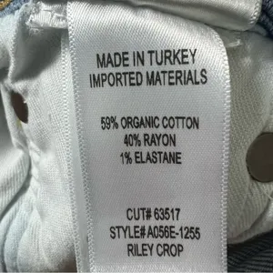 Agolde High Rise Riley Crop Jeans in Moor Womens 24 Clean Girl Quiet Luxury thumbnail 7