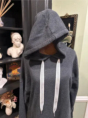 Aerie Oversized Longline Hoodie with Striped Drawstrings – Size M thumbnail 3