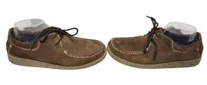 Yellow Box Brown Suede Leather Lace Up Moccasin Shoes Size 9 thumbnail 1