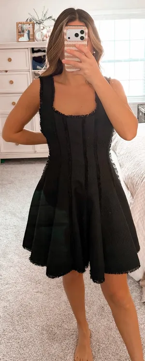 Antonio Melani Black tweed Mini Dress thumbnail 1