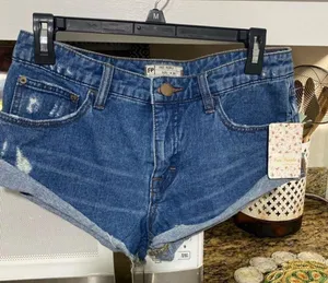 Free People Low Rise Cut Off Shorts thumbnail 2