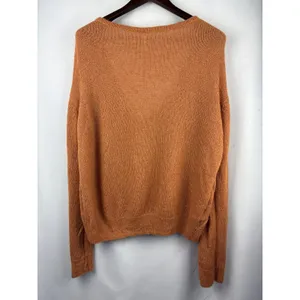 Women’s Free People Medium Tera-Cotta V-Neck Sweater thumbnail 3