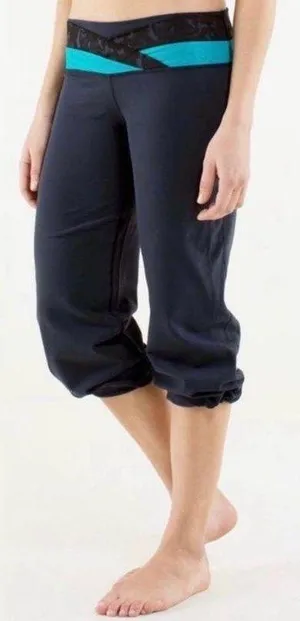 Lululemon Dharana Crop Drawcord Pant Inkwell / Beautiful Baroque / Surge Blue 2 thumbnail 1