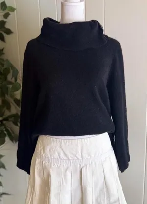 Jones New York Black Turtleneck Cashmere Sweater 3/4 Sleeve Women's Size 1X thumbnail 1