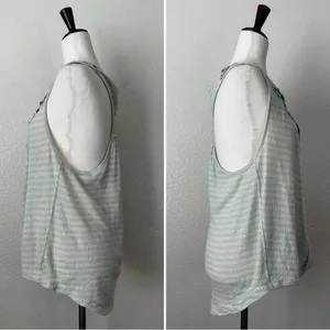 Free People Frida Mint Green Floral Embroidered Gauzy Knit Tank Top, Sz Medium thumbnail 4