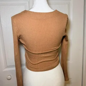 Reformation Gellar‎ Knit Top Color Buff Size XXS NWOT thumbnail 3