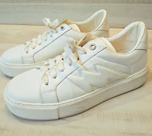 {41/11} Zadig & Voltaire Women's LA Flash Platform Sneakers White thumbnail 1