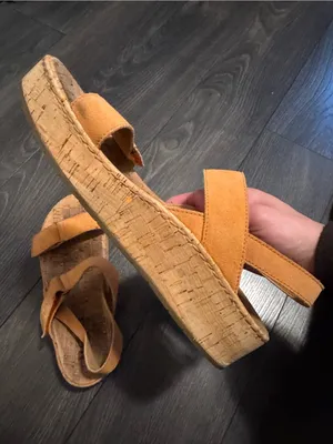 Born Sloan Leather Platform Sandals Orange Size 8 thumbnail 3