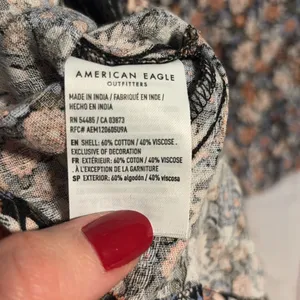 NWT American Eagle Outfitters Floral and Lace Open Back Blouse thumbnail 10