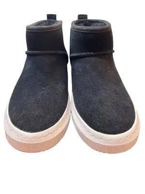 UGG Alameda wms black suede shearling lined mini ankle boot sz 5.5 SKU 10-471 thumbnail 10