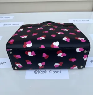 Kate Spade staci heart print medium satchel thumbnail 6