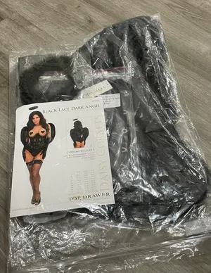 Daisy Black Lace Dark Angle Costume Size L thumbnail 4