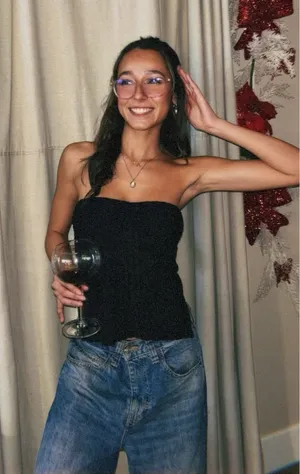 Textured Flowy Tube Top Black Size XS thumbnail 1