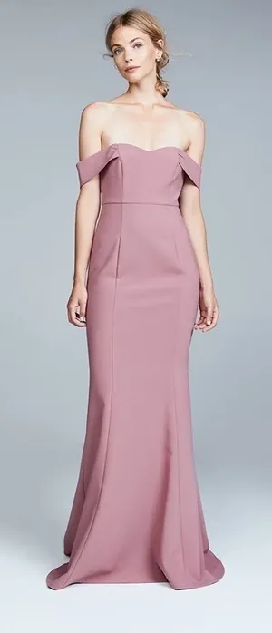 Likely‎ Bartolli Off Shoulder Mermaid Gown Rose Pink 0 NWT thumbnail 1