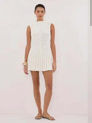 DISSH - Vero off white knit mini dress thumbnail 5