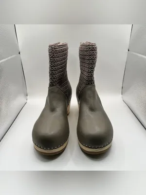 The Sak Paloma Clog Boot - Leather - Mushroom size 9 NWOB wood heel thumbnail 3