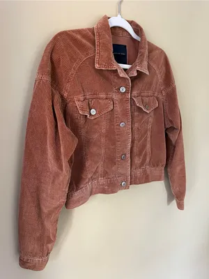 American Eagle Outfitters Rust Corduroy Cropped Jacket thumbnail 2