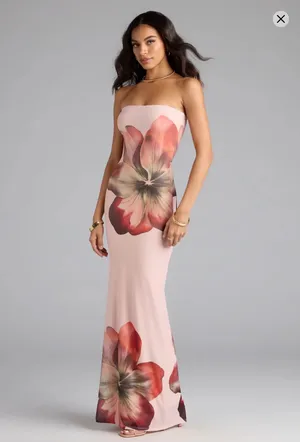 Windsor Floral Maxi Dress Pink thumbnail 4