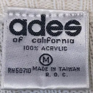 Vintage Ades of California Cream Long Cardigan Sweater Medium Cottagecore Duster thumbnail 3