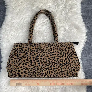 Cmz Leopard Cheetah Print Brown Black Shoulder Bag Boho Safari Grunge Mallcore thumbnail 5