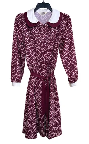 Sears The Shirtdress Dress Womens Medium Vintage 70s Peter Pan‎ Collar thumbnail 1