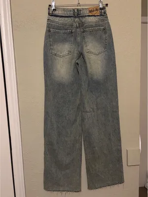 White Fox XXS Wide Leg High Waist Jeans thumbnail 6