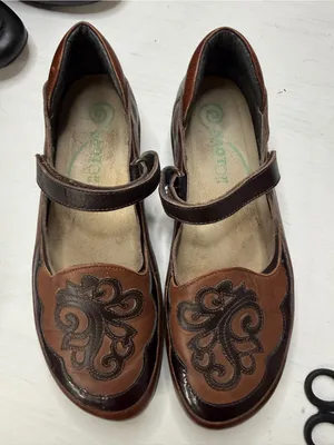 Naot Motu Mary Jane Flats Brown Leather Slip On Comfort Fit Boho Casual Sz 7 thumbnail 11