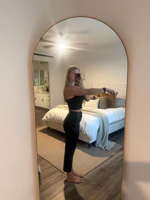 Abercrombie Curve Love Leather Straight Pants thumbnail 2