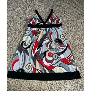 THX Women's Geometric‎ Design Dress size Large Gray thumbnail 3