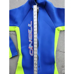 Vintage O'NEILL NEON + Blue 3/2 MM Full Wetsuit Surf Zipper USA Made Sz SMALL thumbnail 6