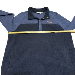 Vineyard‎ Vines Mixed Media Sherpa Shep Shirt Pullover in Blue Quilted Fleece L thumbnail 6