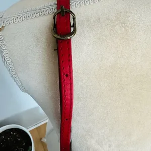 MASSIMO CASTELLO Tamonato Italian Leather Crossbody Bag Designer Luxury, Red NWT thumbnail 15