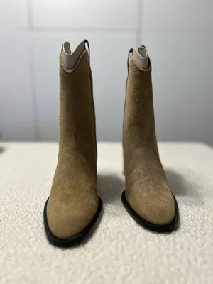 Everlane $298 The Outlaw Suede Cowboy Western Boot in Sand Size 6.5M thumbnail 11