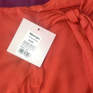 SHOWPO All the Lovers Wrap Skirt BALLET BALLETCORE Size 4 Rust Red Ruffle thumbnail 5