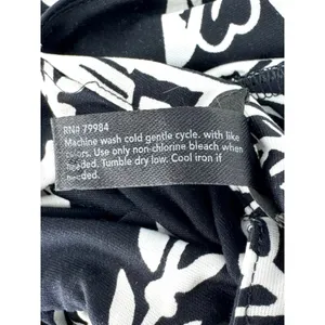Soma Intimates Black White‎ Floral Maxi Dress Empire Waist V-Neck Size Small thumbnail 8