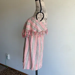 Billabong Strapless Fringe Chevron Striped Mini Dress thumbnail 9