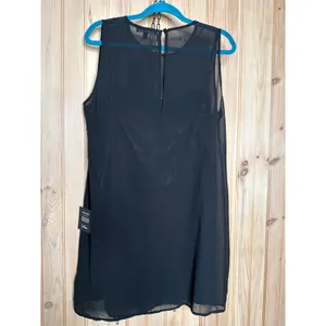 NWT Lulus Chic Peak Navy Blue Satin Sleeveless Shift Dress Casual Lightweight XL thumbnail 6