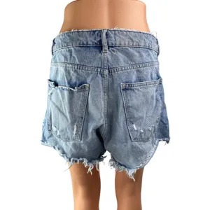 DL1961 Women's Blue Distressed High Waist Frayed Hem Cut Off Denim Shorts Sz 30 thumbnail 2
