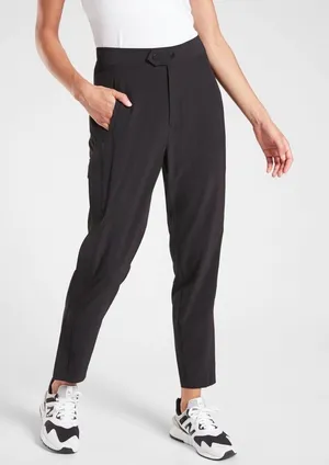 Athleta‎ Uptown Ankle Pant Black Cargo Tapered Trousers Size 6 RN 54023 thumbnail 1
