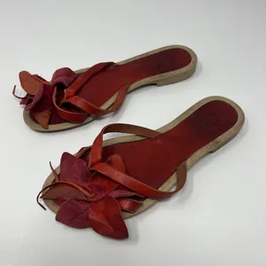 Champion Sundance Sandals Womens Size 37 Slides Leather Boho Chic Beachy Summer Coastal thumbnail 4