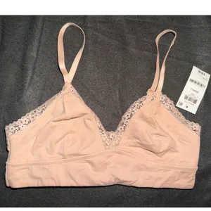 Jenni Intimates Womens Lace Trim Bralette Chai Peach Small 100120857 NWT thumbnail 2
