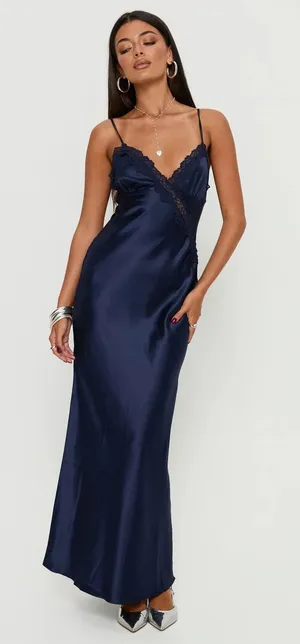 Princess Polly Maci Dress Navy thumbnail 1
