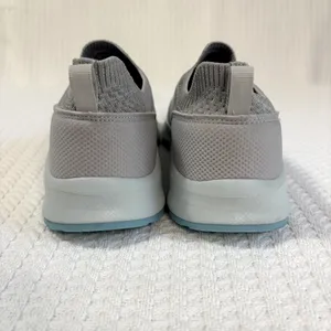 Athletic Works Slip On Sneakers‎ Gray Knit Odor Control Walking Shoes New 7.5 thumbnail 5