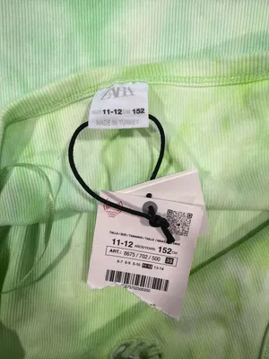 Zara Green Tie-Dye Ribbed Halter Crop Top thumbnail 3