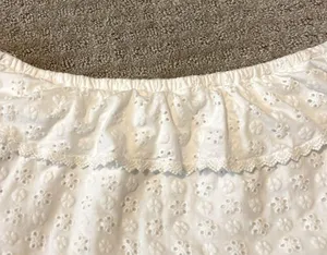 Kontrol White Eyelet Off The Shoulder Ruffle Top thumbnail 4