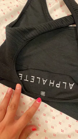 Alphalete Criss Cross Black Sports Bra thumbnail 2