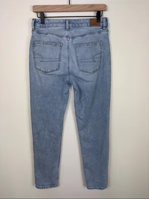 American Eagle Strigid Mom Jeans Women’s Size 4 Cotton Blue Denim High Rise thumbnail 7