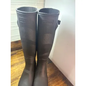 Hunter Tall‎ Black Rain Boots Size 5 thumbnail 2