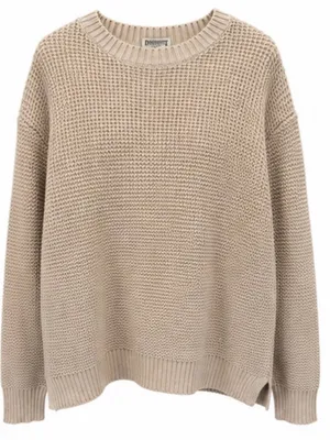 Duluth Trading Co Heritage Shaker Stitch Sweater Size L Beige thumbnail 1