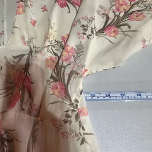 Reformation Karen Kimono Midi Wrap Dress Leila Floral Tulip Size‎ XS Cream Pink thumbnail 8